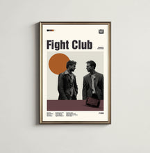 Fight Club Movie Poster, Mid-Century Modern Art, Vintage Movie Print 4442527557
