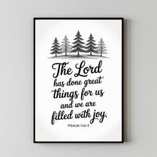 Filled with Joy Christmas Holiday Scripture Wall Art Print, Bible Verse  Christian, Vintage Prints
