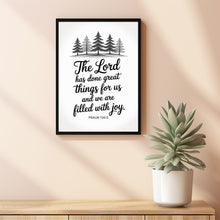 Filled with Joy Christmas Holiday Scripture Wall Art Print, Bible Verse  Christian, Vintage Prints