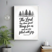 Filled with Joy Christmas Holiday Scripture Wall Art Print, Bible Verse  Christian, Vintage Prints