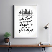 Filled with Joy Christmas Holiday Scripture Wall Art Print, Bible Verse  Christian, Vintage Prints