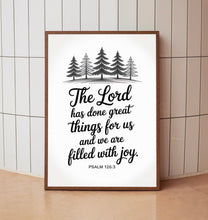 Filled with Joy Christmas Holiday Scripture Wall Art Print, Bible Verse  Christian, Vintage Prints