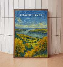 Finger Lakes New York Travel Poster, Finger Lakes Lake Ontario, Travel Wall Art, Personalized Travel Gifts, Custom Traveler Poster