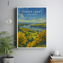 Finger Lakes New York Travel Poster, Finger Lakes Lake Ontario, Travel Wall Art, Personalized Travel Gifts, Custom Traveler Poster