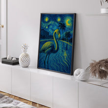 Flamingo Vintage Print, Flamingo In Miami, 1980s Motel Hotel Miami, Tropical Bird Art, Funny Eclectic Flamingo In Swimming Pool, Vacation