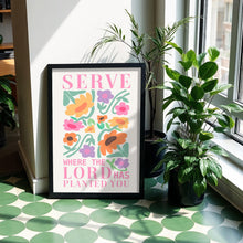Floral Christian Wall Art Retro Flower Poster (Digital Download) 4301348258