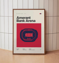 Florida Panthers Poster, Amerant Bank Arena Print, Mid Century Modern Hockey Wall Art,-6ZKFDD