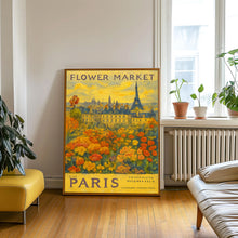 Flower Market Paris Print, France Travel Art, Trendy Wall Art, Botanical Wall Art, Purple Art, Pink Peony, Purple Rose, Floral Illustration