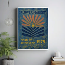 Flower Market Print - Moseley Birmingham, Colourful Retro Art, Groovy Floral, 1970s 1960s, Bright Abstract, Hippie Flowers, On Trend Poster
