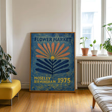 Flower Market Print - Moseley Birmingham, Colourful Retro Art, Groovy Floral, 1970s 1960s, Bright Abstract, Hippie Flowers, On Trend Poster