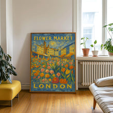Flower Market Print, London Print, Botanical Prints, Floral Illustration, Colorful Prints, Trendy Prints, Pink Prints, Gift, Flower Print