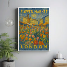 Flower Market Print, London Print, Botanical Prints, Floral Illustration, Colorful Prints, Trendy Prints, Pink Prints, Gift, Flower Print