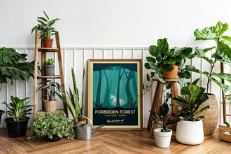 Forbidden Forest National Park Poster Enchanted Landscape & Mythical Creatures Print 1849144276