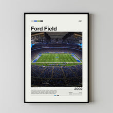 Ford Field Poster, Detroit Lions Poster Print, NFL Stadium Poster, Football Fan Gift Print