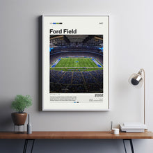 Ford Field Poster, Detroit Lions Poster Print, NFL Stadium Poster, Football Fan Gift Print