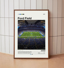 Ford Field Poster, Detroit Lions Poster Print, NFL Stadium Poster, Football Fan Gift Print