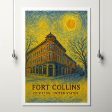Fort Collins Poster Print, Fort Collins Travel Poster, Fort Collins Minimalistic Wall Art, Fort Collins, Colorado, United States