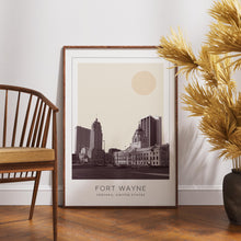 Fort Wayne Poster Print, Fort Wayne Travel Poster, Fort Wayne Minimalistic Wall Art, Fort Wayne, Indiana, United States 1868248054
