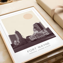 Fort Wayne Poster Print, Fort Wayne Travel Poster, Fort Wayne Minimalistic Wall Art, Fort Wayne, Indiana, United States 1868248054