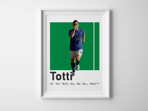 Francesco Totti Poster, Italian Football Legend Wall Art Sport Poster 1590396764