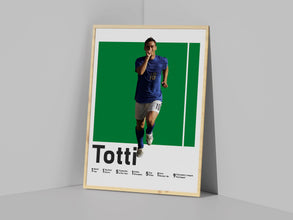 Francesco Totti Poster, Italian Football Legend Wall Art Sport Poster 1590396764