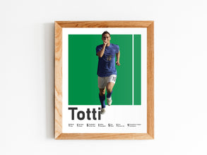 Francesco Totti Poster, Italian Football Legend Wall Art Sport Poster 1590396764