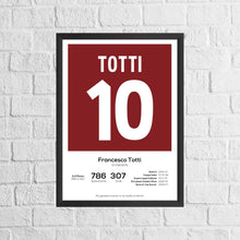 Francesco Totti Roma Legend Stats Football Print 1153120339