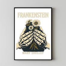 Frankenstein Poster, Mary Shelley Art, Vintage Book Cover, Minimalist Wall Art, Gothic Literature