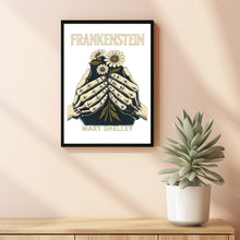 Frankenstein Poster, Mary Shelley Art, Vintage Book Cover, Minimalist Wall Art, Gothic Literature