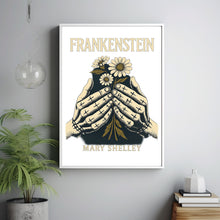 Frankenstein Poster, Mary Shelley Art, Vintage Book Cover, Minimalist Wall Art, Gothic Literature