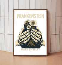 Frankenstein Poster, Mary Shelley Art, Vintage Book Cover, Minimalist Wall Art, Gothic Literature