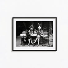 French Cafe Girls Print, 1920's Flapper Girl, Paris Black and White Wall Art, Vintage Print, Photography Prints, Museum Quality Photo Print 1606605376