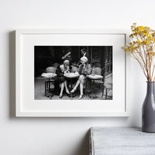French Cafe Girls Print, 1920's Flapper Girl, Paris Black and White Wall Art, Vintage Print, Photography Prints, Museum Quality Photo Print 1606605376
