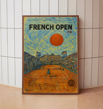 French Open Poster, Minimalist, Helvetica, Mid-Century Modern, French Open Tennis Print, Tennis Poster, French Open Art, French Open Print