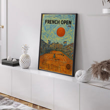 French Open Poster, Minimalist, Helvetica, Mid-Century Modern, French Open Tennis Print, Tennis Poster, French Open Art, French Open Print