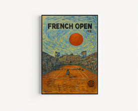 French Open Poster, Minimalist, Helvetica, Mid-Century Modern, French Open Tennis Print, Tennis Poster, French Open Art, French Open Print