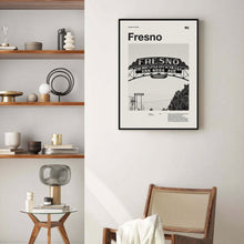 Fresno City Art Print  Fresno Poster  Fresno Wall Art  Mid Century Poster  Travel Print Art  California 1689790179