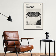 Fresno City Art Print  Fresno Poster  Fresno Wall Art  Mid Century Poster  Travel Print Art  California 1689790179