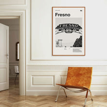 Fresno City Art Print  Fresno Poster  Fresno Wall Art  Mid Century Poster  Travel Print Art  California 1689790179
