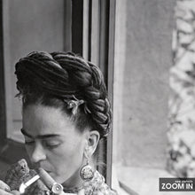 Frida Kahlo Smoking Poster, Mexican Artist, Black and White Wall Art, Vintage Print, Photography Prints, Museum Quality Photo Art Print 1620779133
