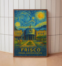 Frisco Poster Print, Frisco Travel Poster, Frisco Van Gogh Style Wall Art, Frisco, Texas, United States
