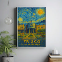 Frisco Poster Print, Frisco Travel Poster, Frisco Van Gogh Style Wall Art, Frisco, Texas, United States
