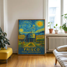 Frisco Poster Print, Frisco Travel Poster, Frisco Van Gogh Style Wall Art, Frisco, Texas, United States