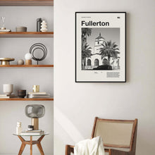 Fullerton Art Print  Fullerton  Poster  Fullerton Wall Art  Mid Century Poster  Travel Print Art  California 1574744146