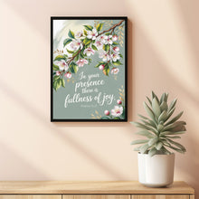 Fullness of Joy Christian Wall Art Print, Scripture Prints, Bible Verse Artwork, Vintage, Tree