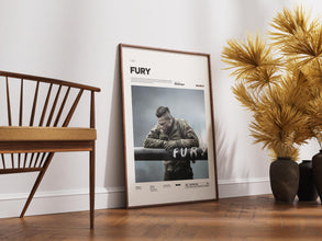Fury Poster, Brad Pitt Poster, World War II Film Fury Print, David Ayer's War Themed Movie Print, Cinematic Room Decor, Gift Film Poster 4327663633