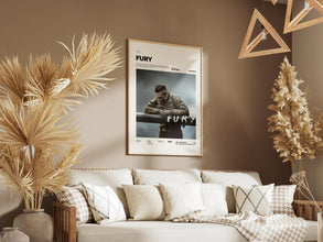 Fury Poster, Brad Pitt Poster, World War II Film Fury Print, David Ayer's War Themed Movie Print, Cinematic Room Decor, Gift Film Poster 4327663633