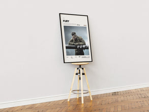 Fury Poster, Brad Pitt Poster, World War II Film Fury Print, David Ayer's War Themed Movie Print, Cinematic Room Decor, Gift Film Poster 4327663633