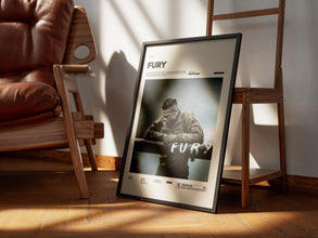 Fury Poster, Brad Pitt Poster, World War II Film Fury Print, David Ayer's War Themed Movie Print, Cinematic Room Decor, Gift Film Poster 4327663633
