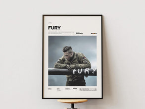 Fury Poster, Brad Pitt Poster, World War II Film Fury Print, David Ayer's War Themed Movie Print, Cinematic Room Decor, Gift Film Poster 4327663633